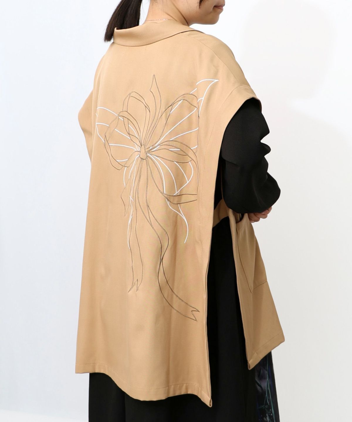 リボン刺繍テーラードジレ-15