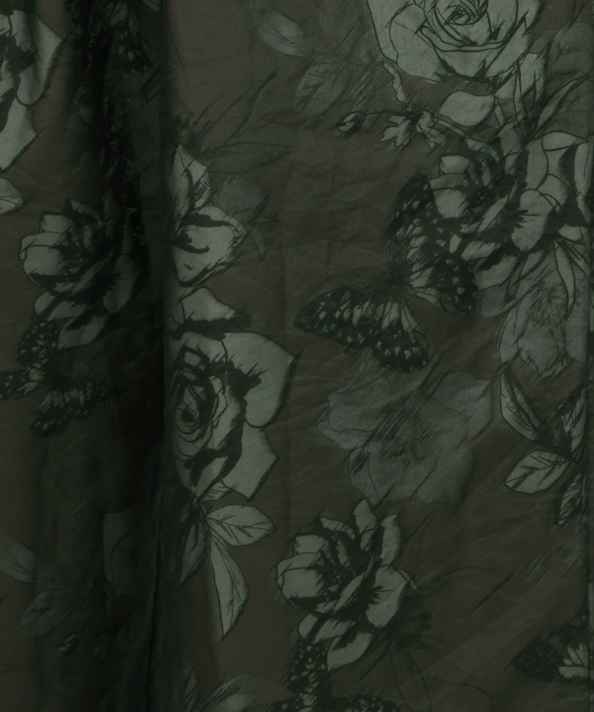 花柄ゴブラン織り風 シアー生地重ねパンツ-16