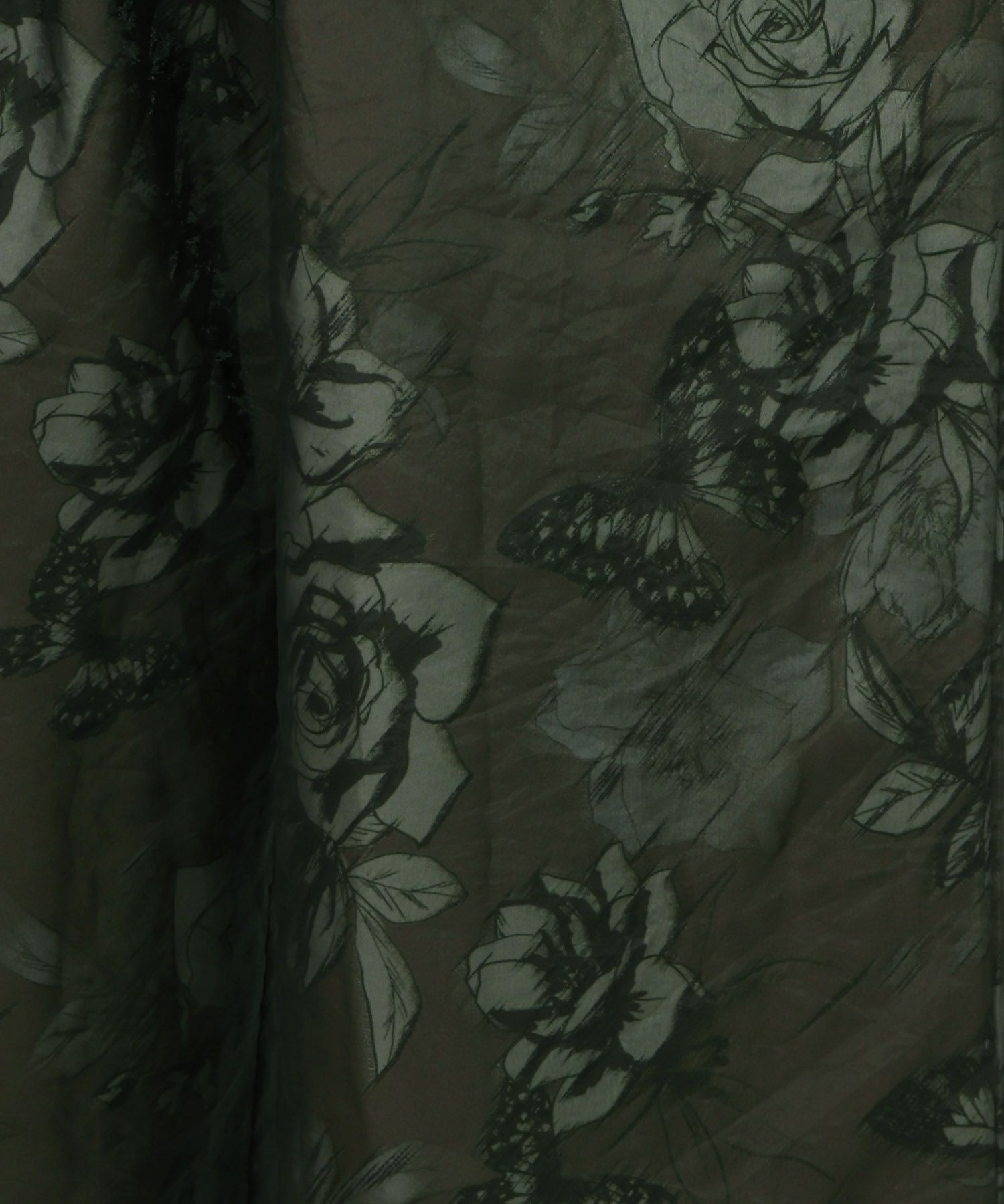 花柄ゴブラン織り風 シアー生地重ねパンツ-16