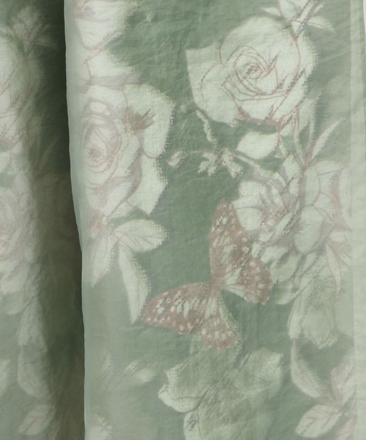 花柄ゴブラン織り風 シアー生地重ねパンツ-20