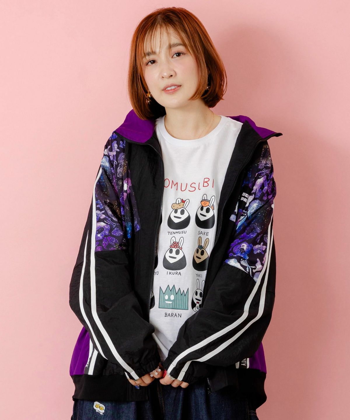 クマ宇宙柄スポーティーブルゾン-3