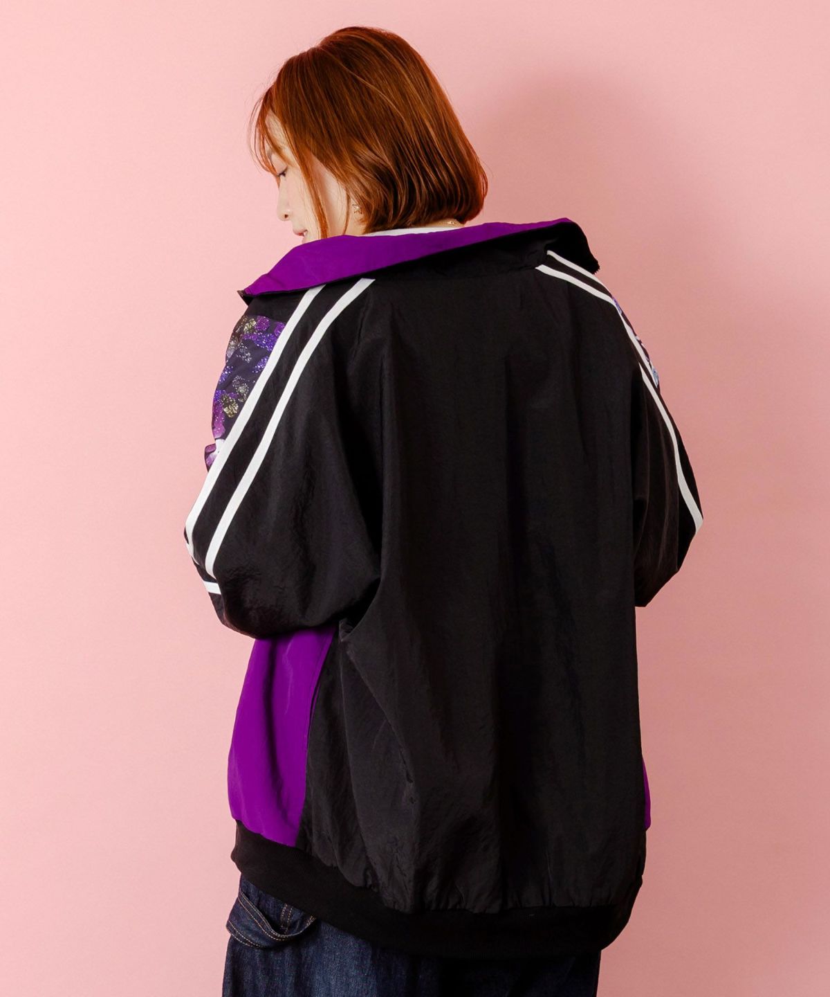 クマ宇宙柄スポーティーブルゾン-5