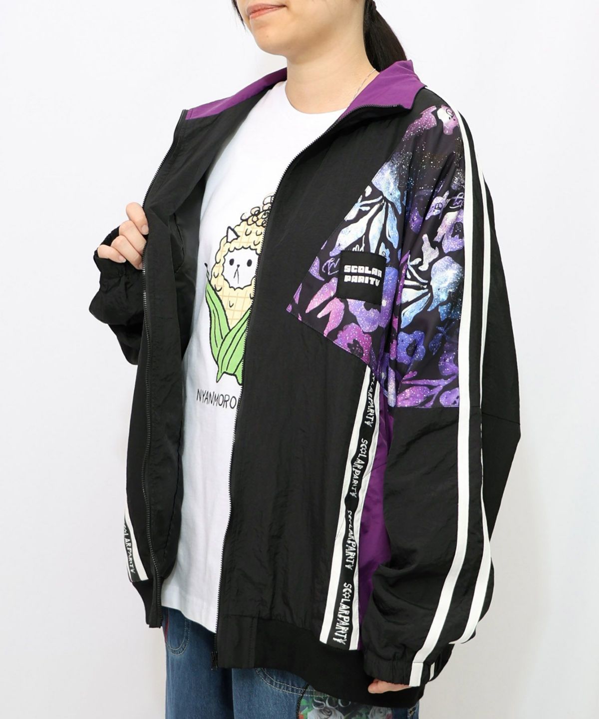 クマ宇宙柄スポーティーブルゾン-9
