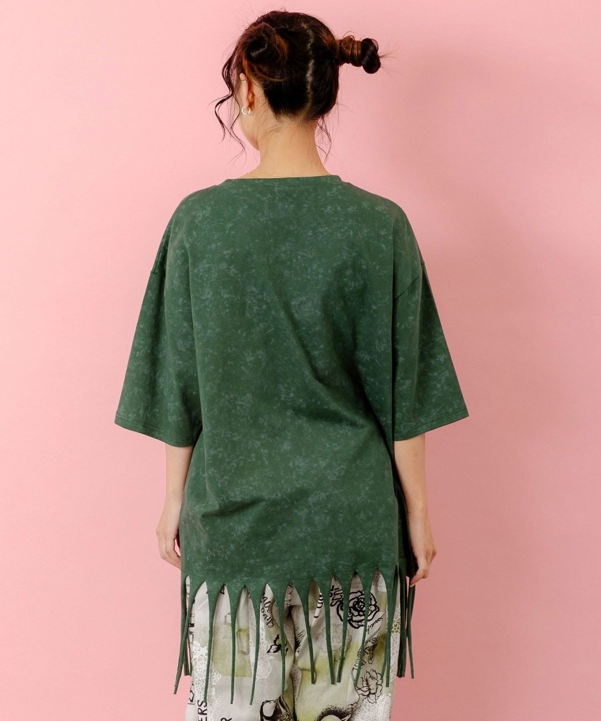 26周年ケーキとネコちゃん柄 フリンジプルオーバー-4