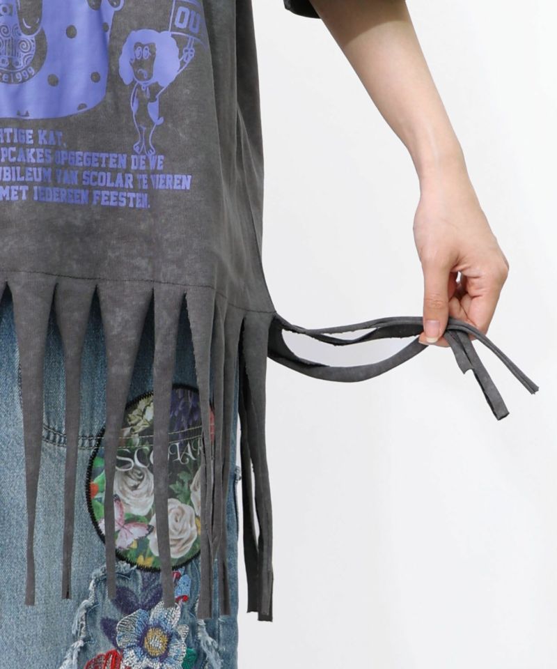 26周年ケーキとネコちゃん柄 フリンジプルオーバー-19