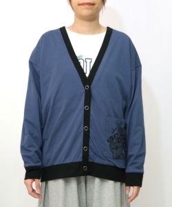 153629：星座柄×無地リバーシブルカーディガンの通販-ScoLar