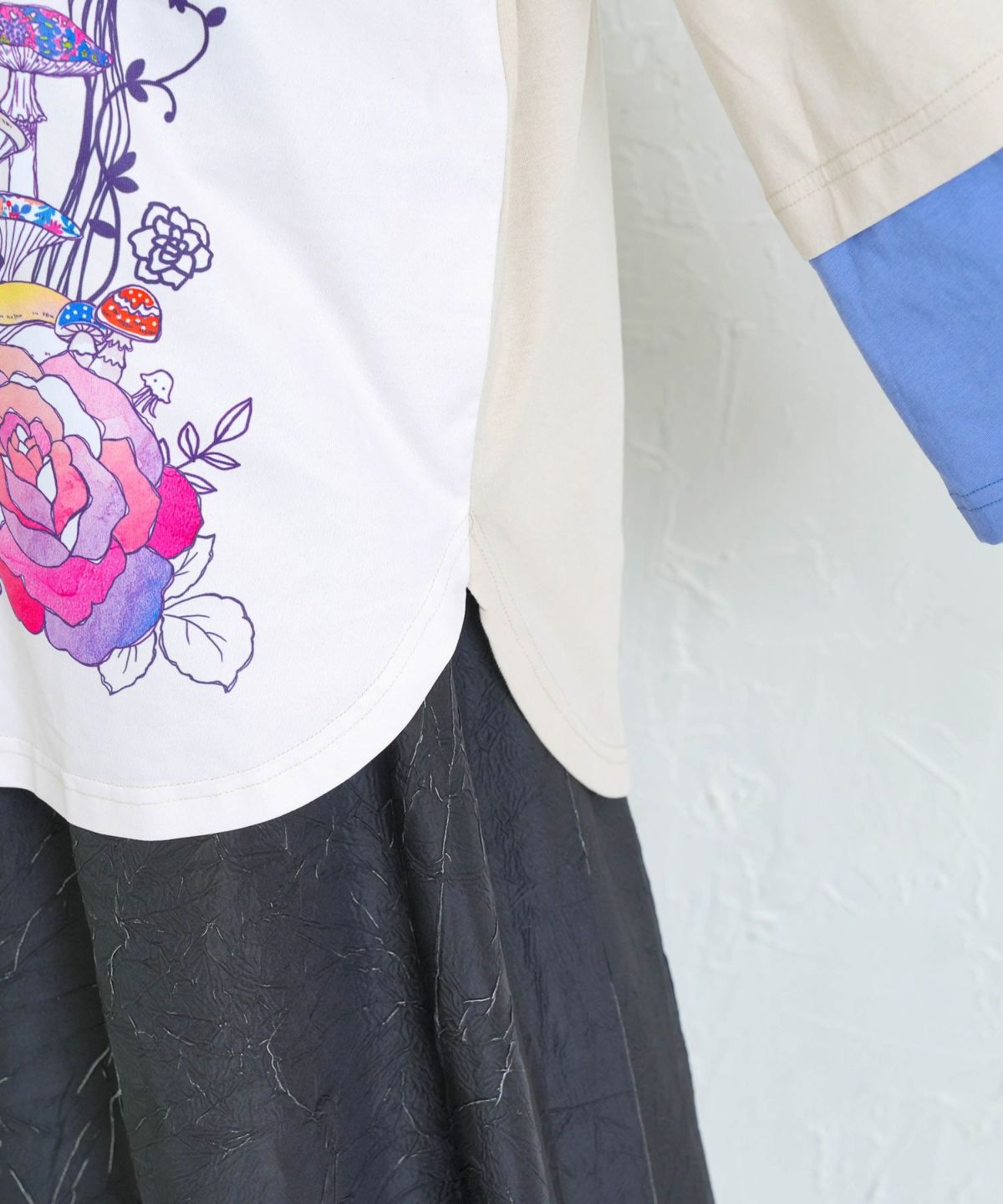 メルヘンな街柄レイヤード風プルオーバー-7