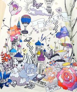 メルヘンな街柄レイヤード風プルオーバー-12