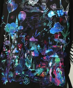 メルヘンな街柄レイヤード風プルオーバー-16