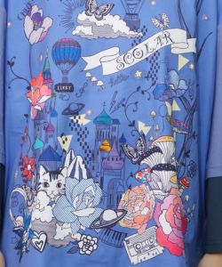 メルヘンな街柄レイヤード風プルオーバー-20