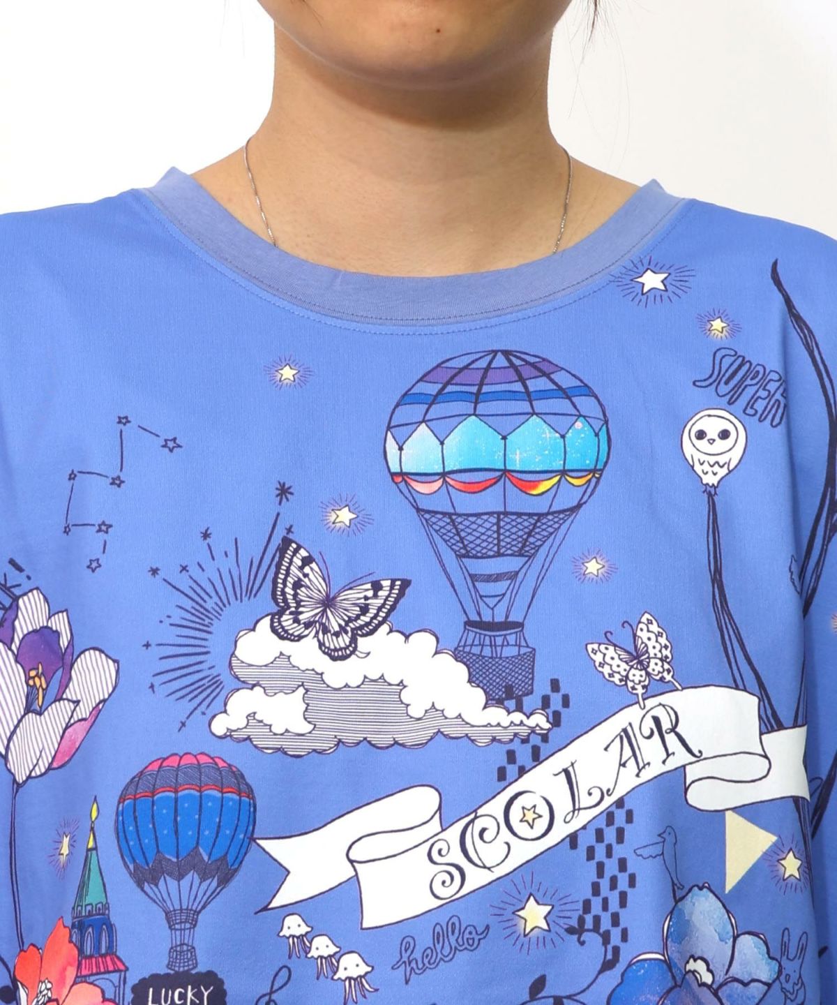 メルヘンな街柄レイヤード風プルオーバー-26