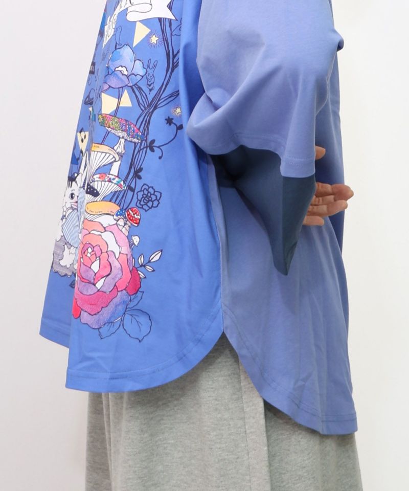 メルヘンな街柄レイヤード風プルオーバー-29