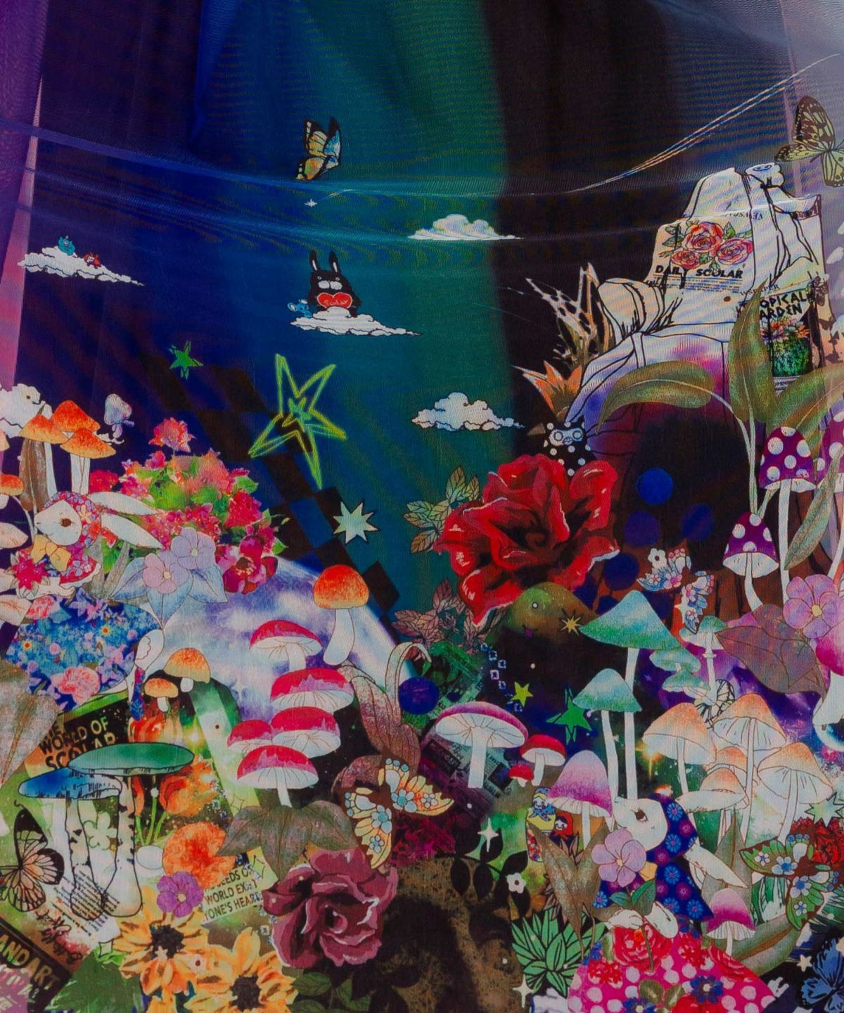 キノコの惑星柄チュールスカート-8