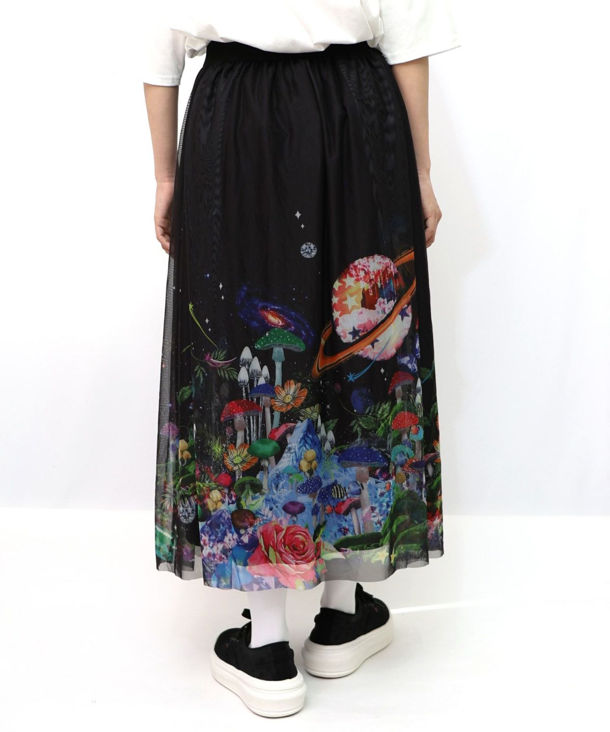 キノコの惑星柄チュールスカート-11