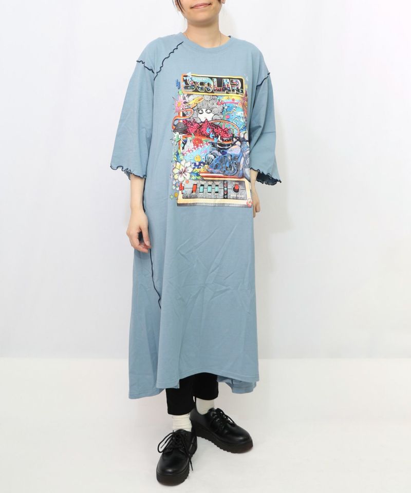バイクゲーム柄メロウ切替ワンピース-14