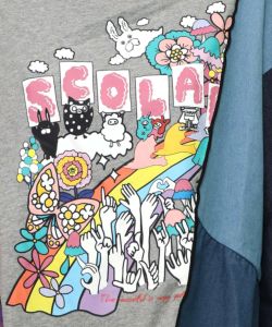 26周年スタート柄 チェック×デニム切替チュニック-13