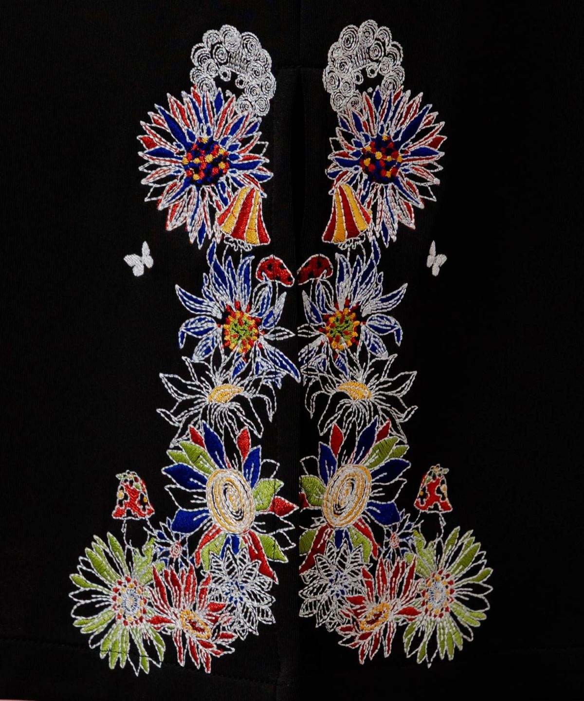 花柄刺繍ジャージワンピース-8