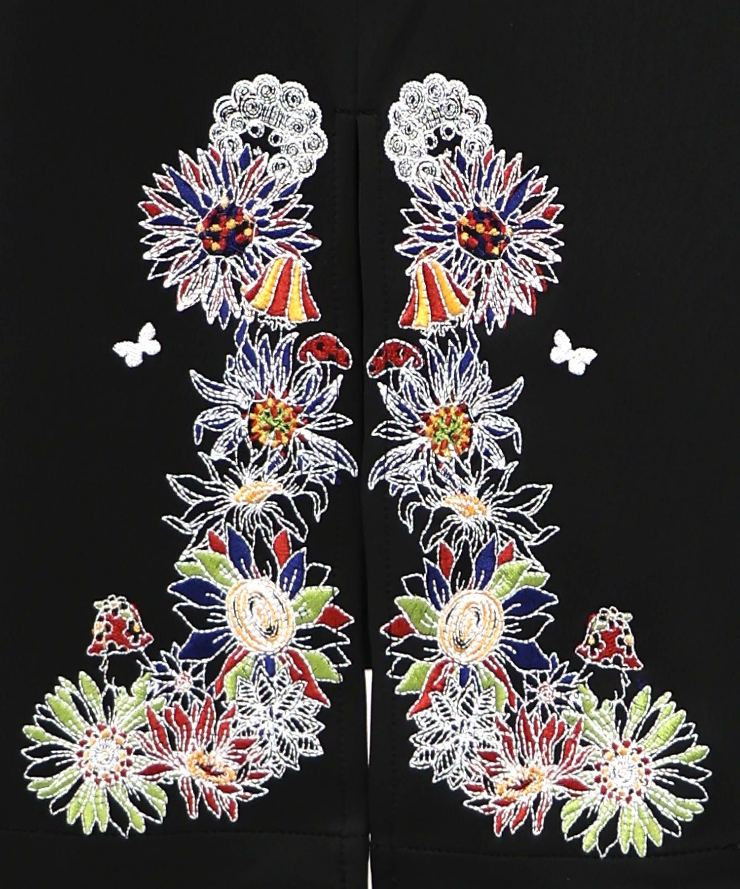 花柄刺繍ジャージワンピース-12