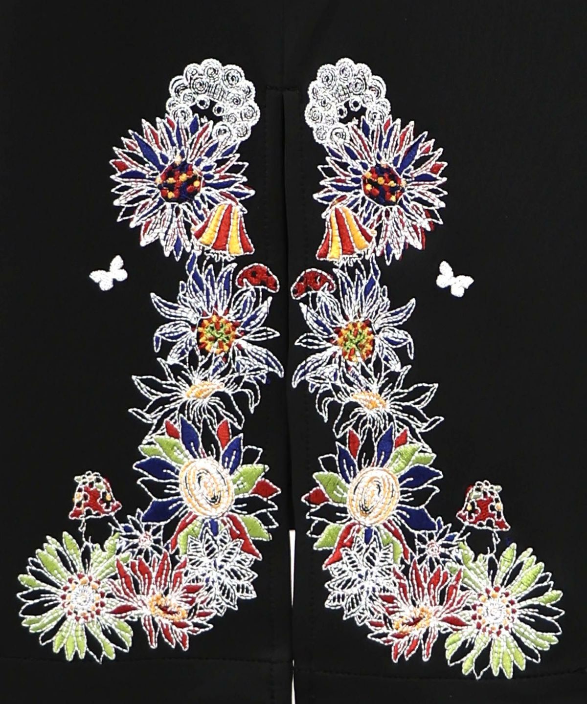 花柄刺繍ジャージワンピース-12