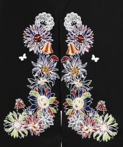 花柄刺繍ジャージワンピース-12