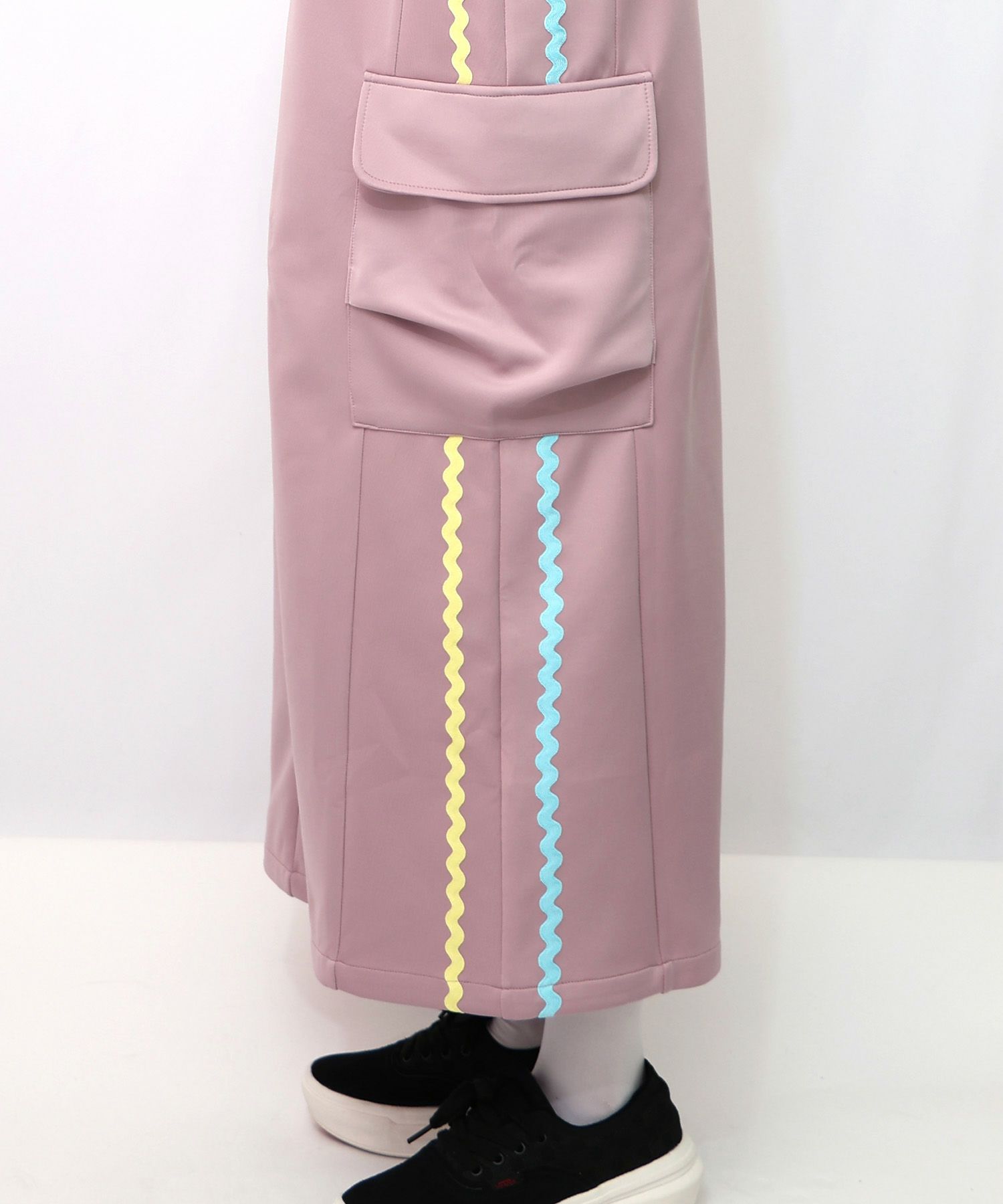 花柄刺繍ジャージワンピース-20