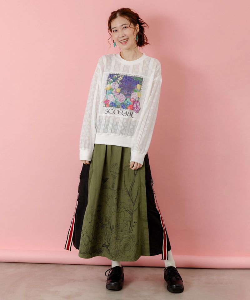 バイカラースポーティースカート-2