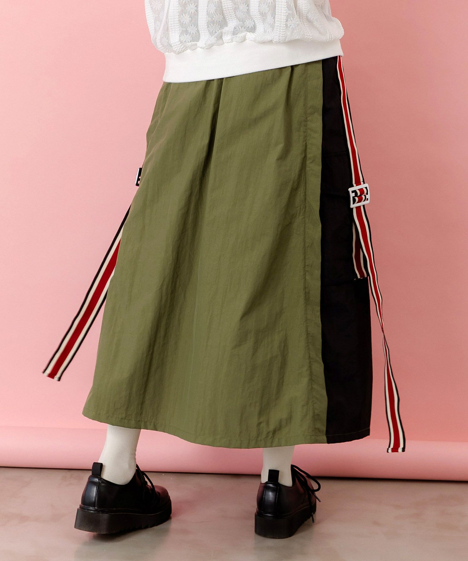 バイカラースポーティースカート-5