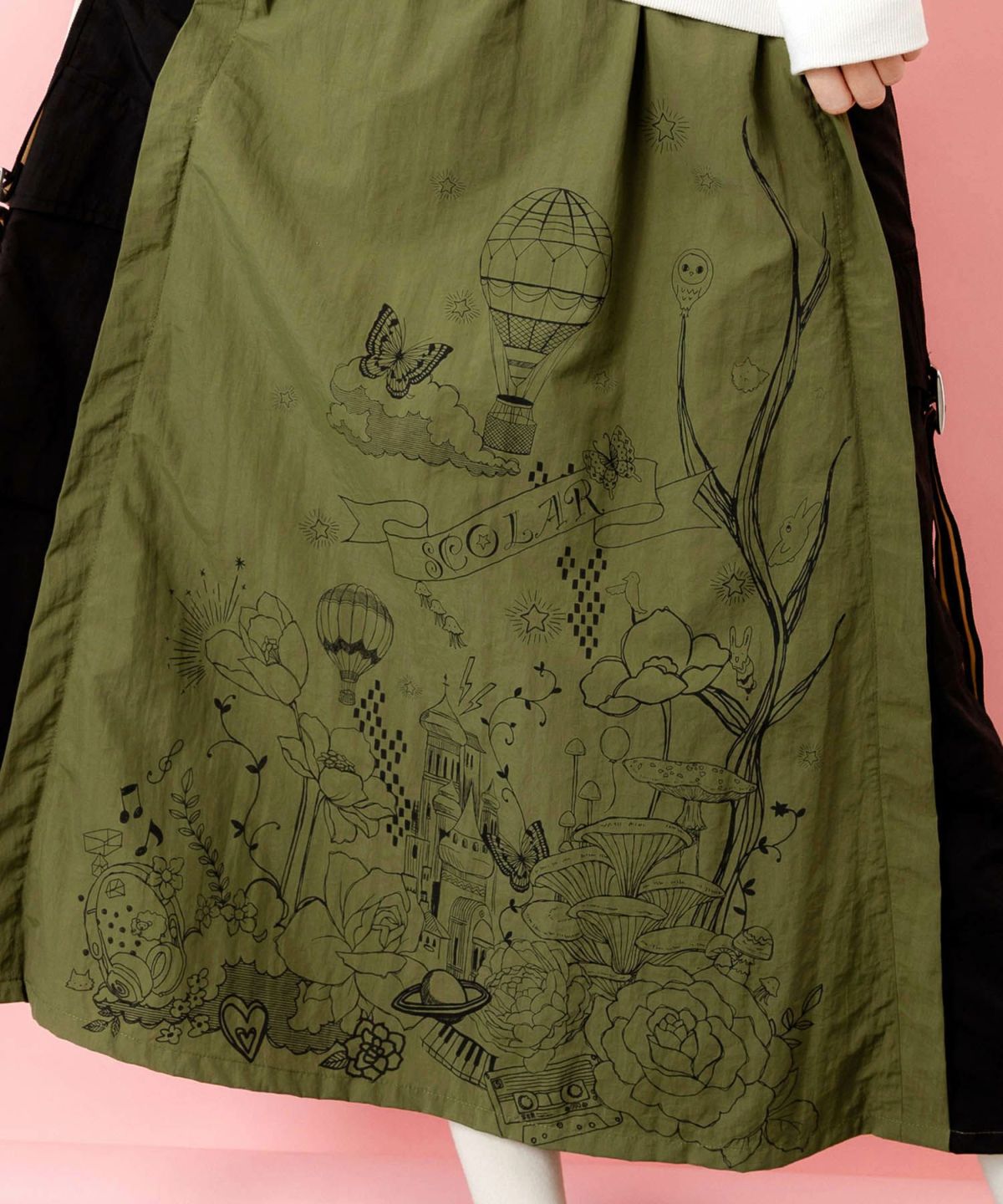 バイカラースポーティースカート-7