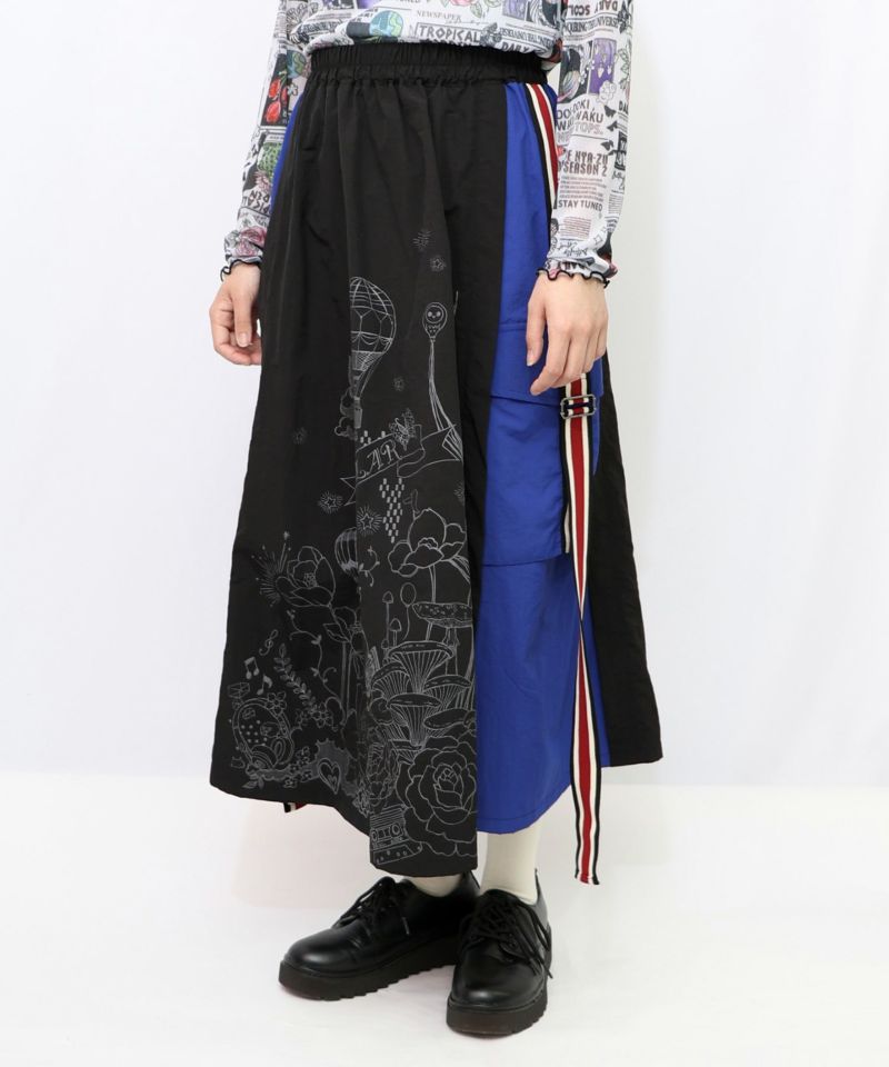 バイカラースポーティースカート-9