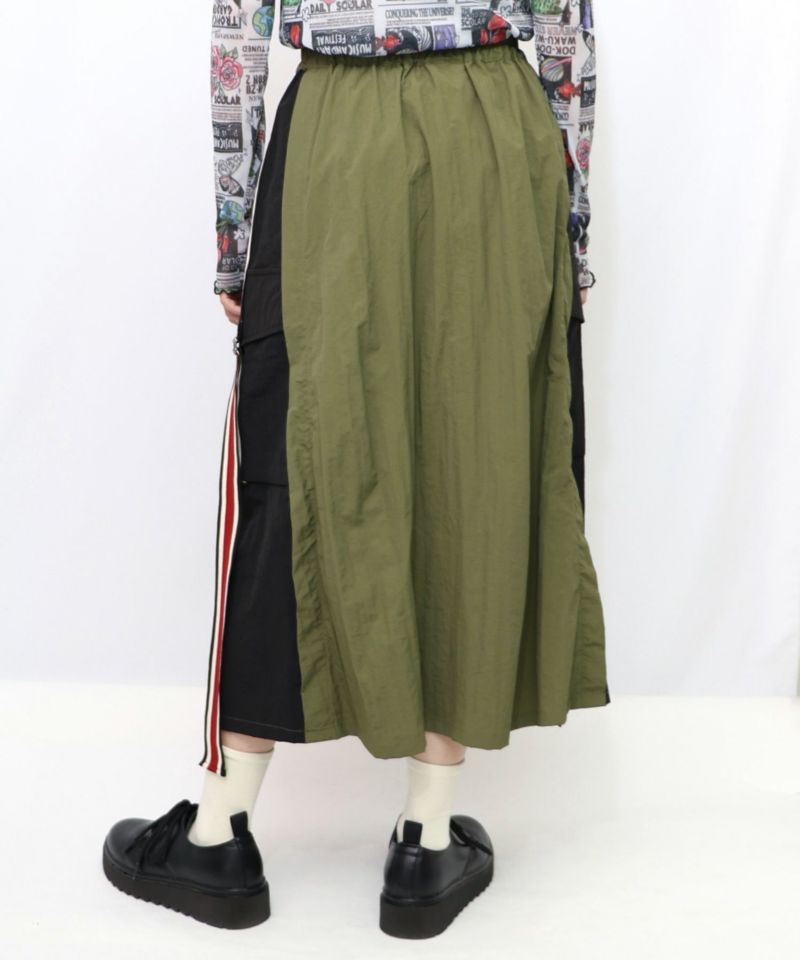 バイカラースポーティースカート-14