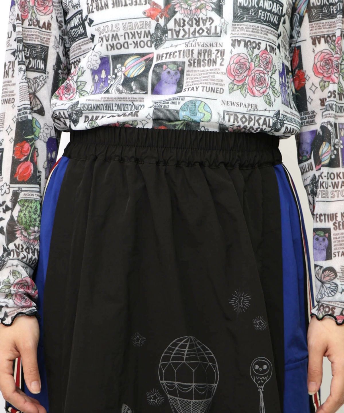 バイカラースポーティースカート-16