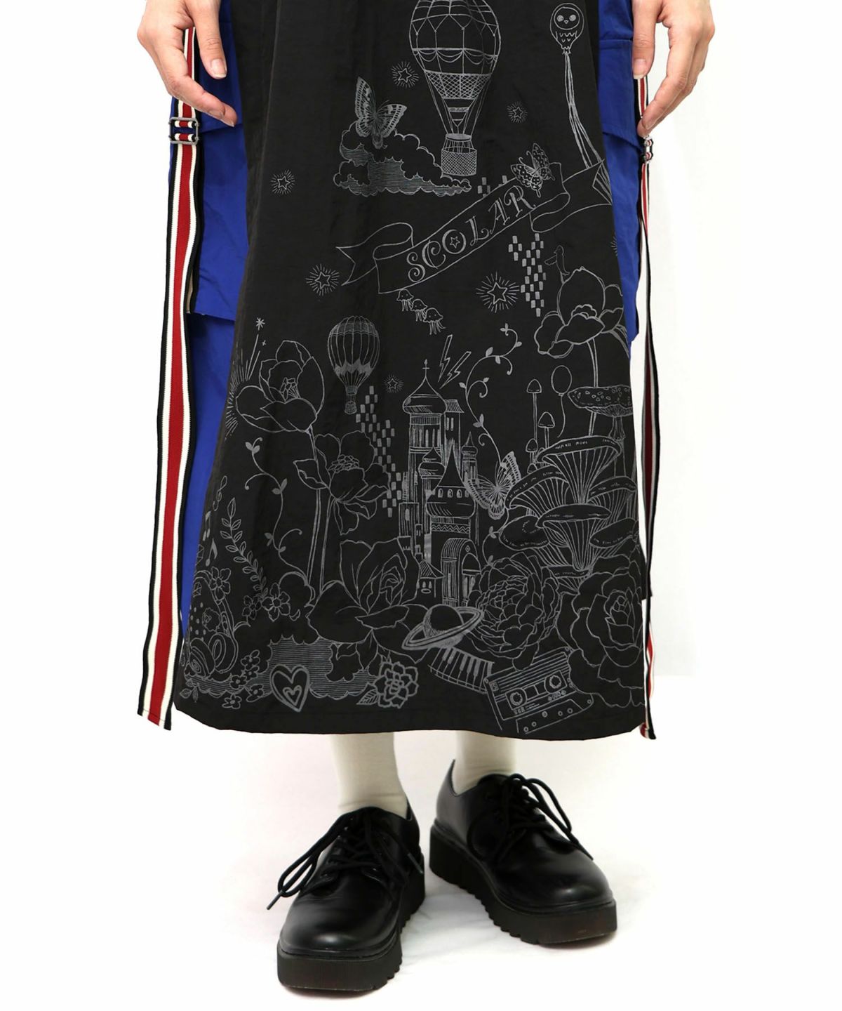 バイカラースポーティースカート-17