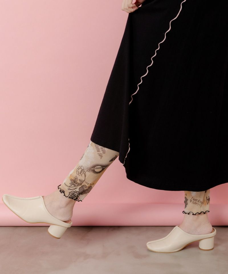 ラメニットソー3柄展開レギンス-3