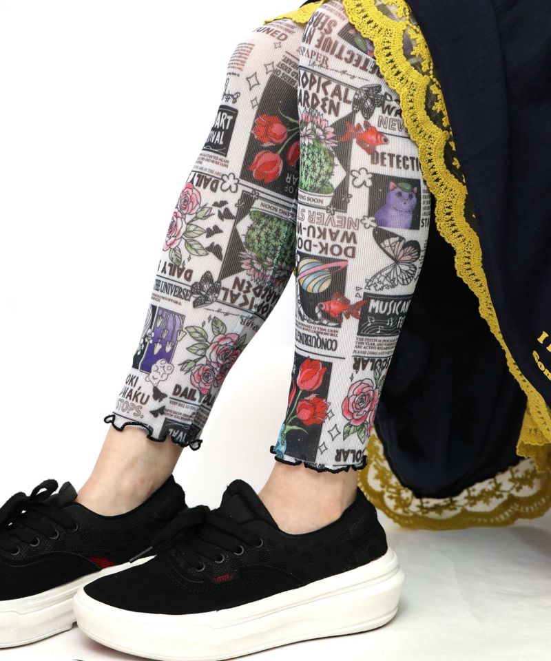 ラメニットソー3柄展開レギンス-5