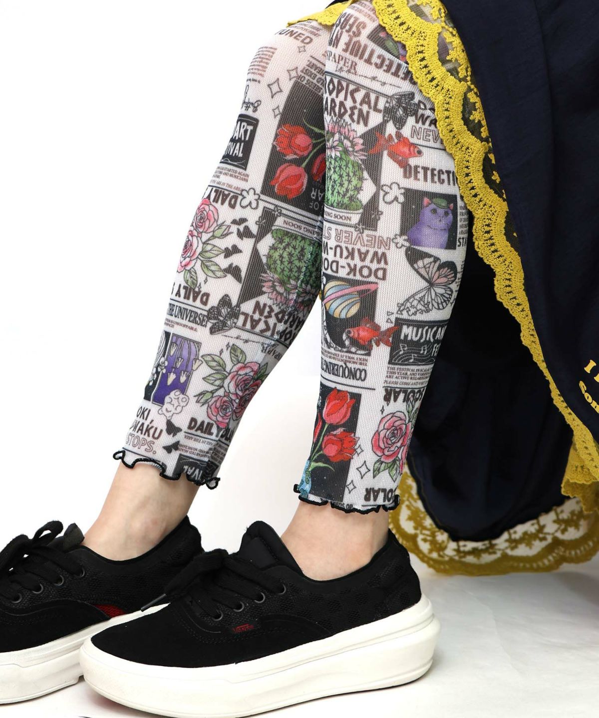 ラメニットソー3柄展開レギンス-5