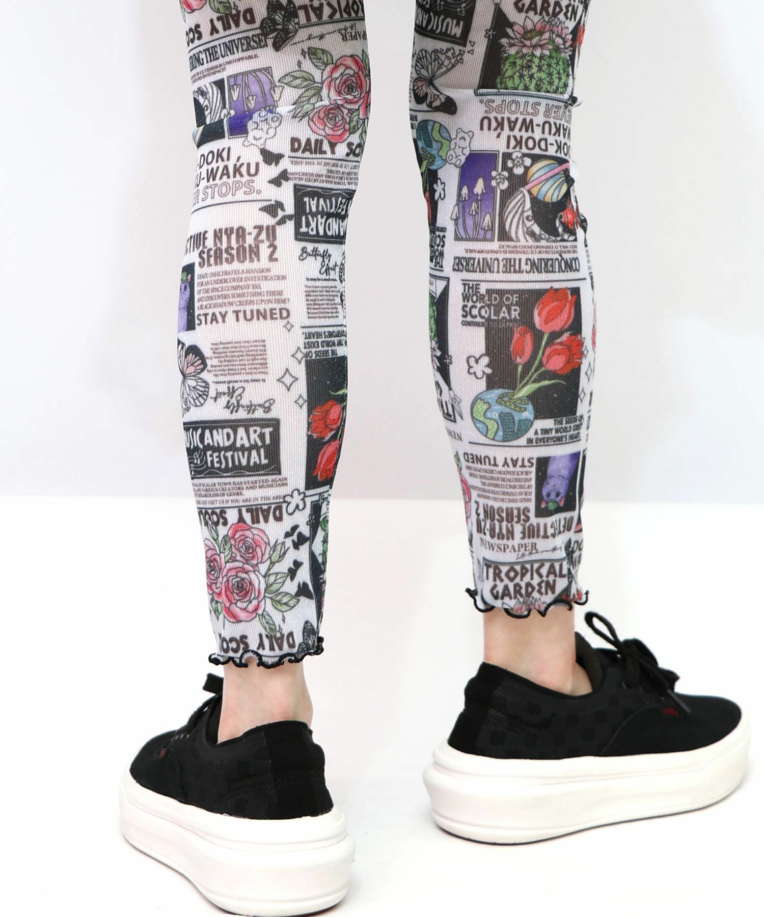 ラメニットソー3柄展開レギンス-7