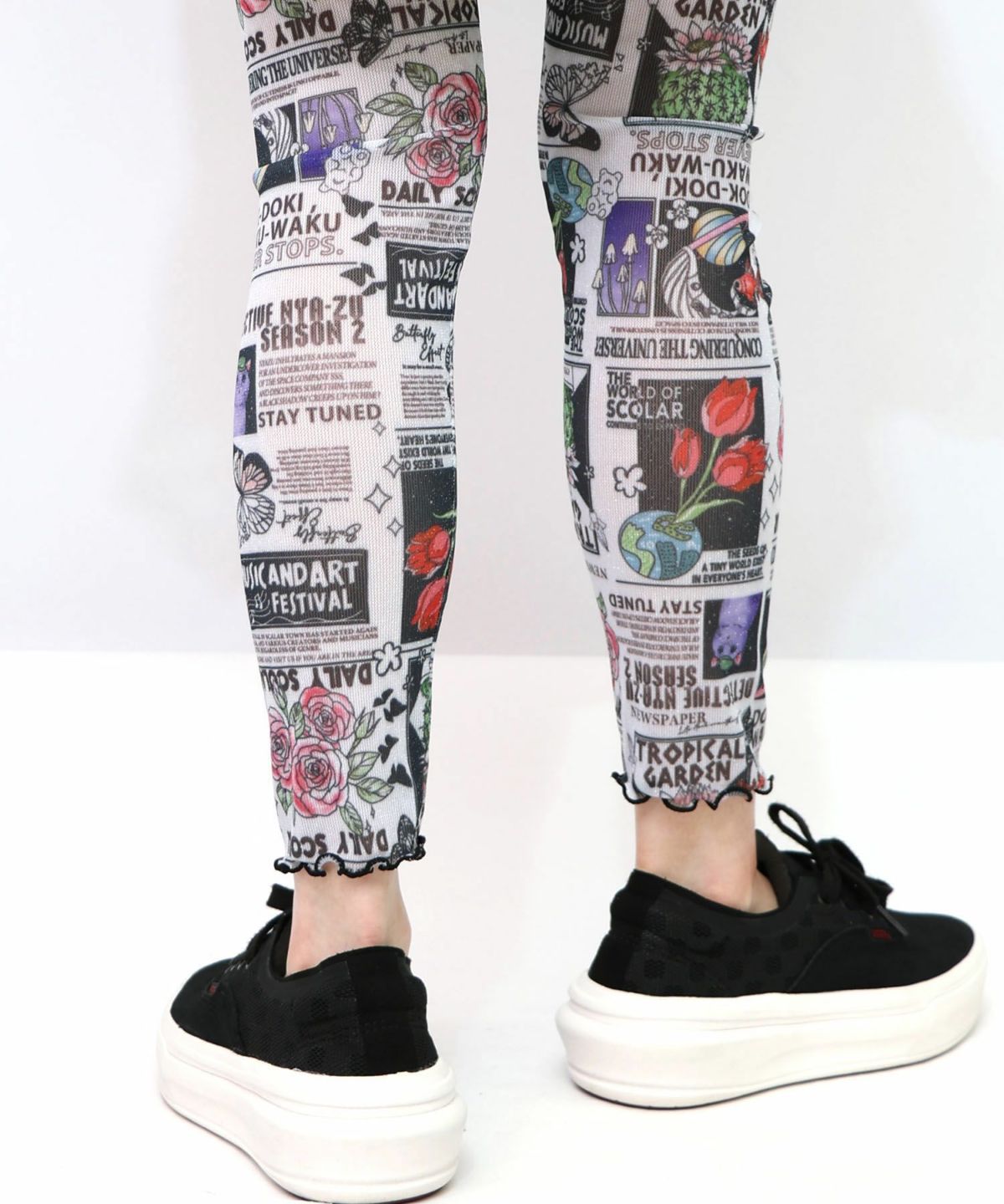 ラメニットソー3柄展開レギンス-7