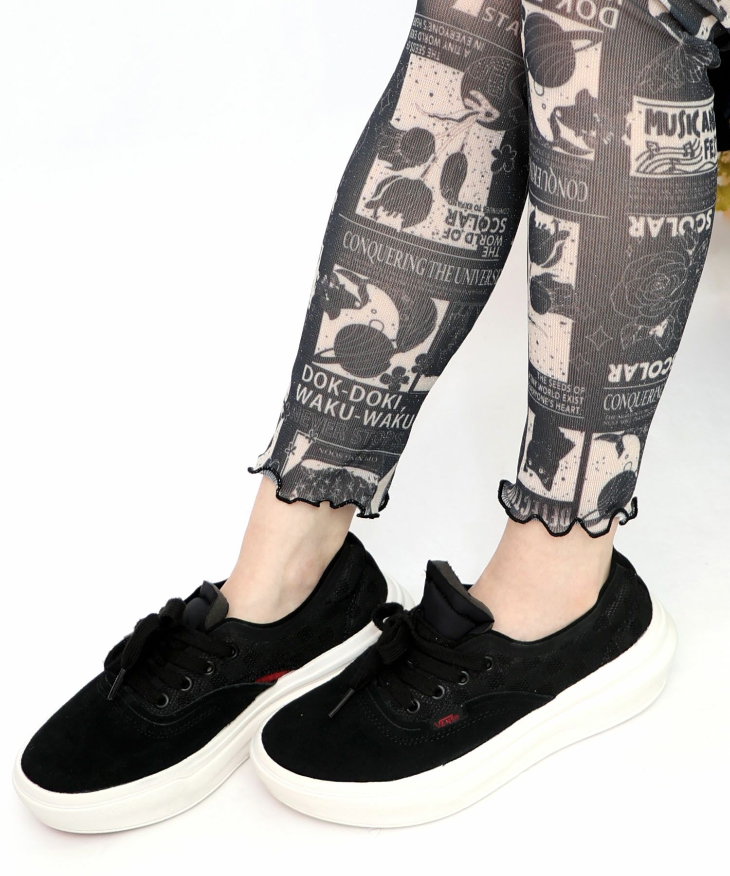 ラメニットソー3柄展開レギンス-9