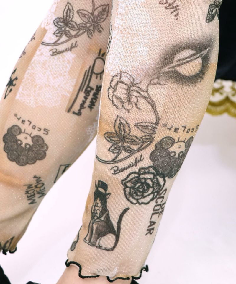 ラメニットソー3柄展開レギンス-16