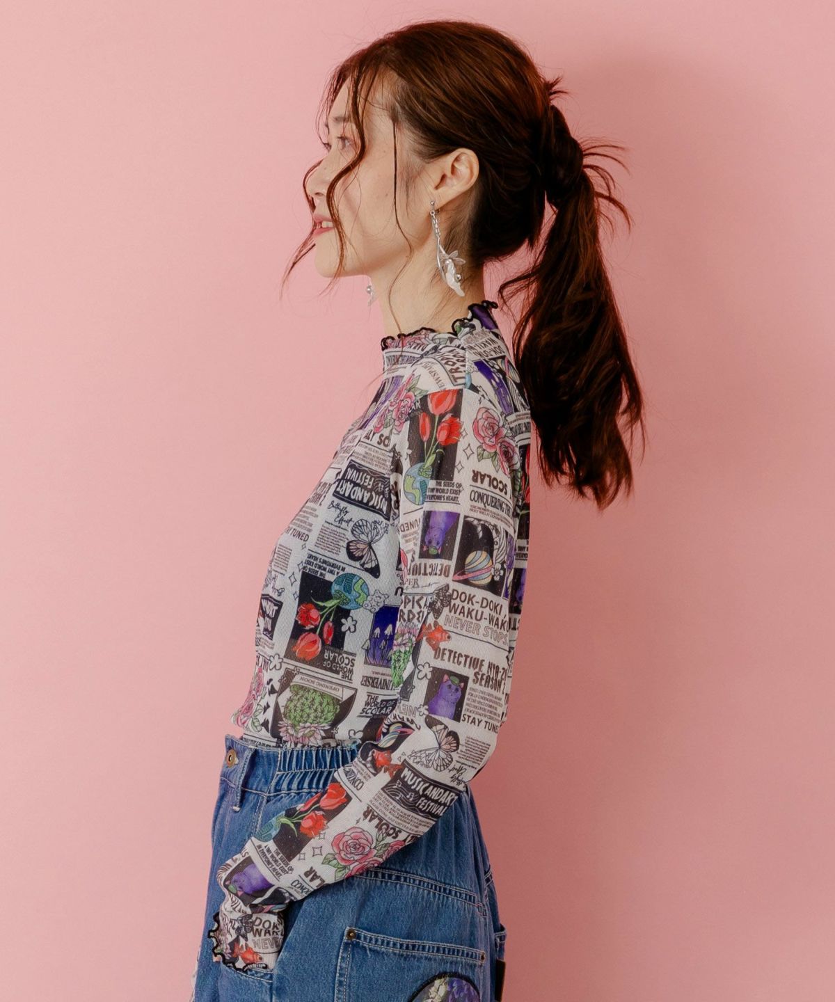 ラメニットソー3柄展開インナーT-3