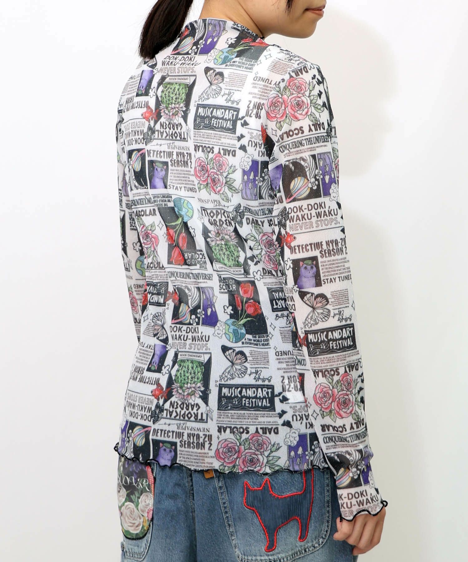 153603：ラメニットソー3柄展開インナーTの通販-ScoLar