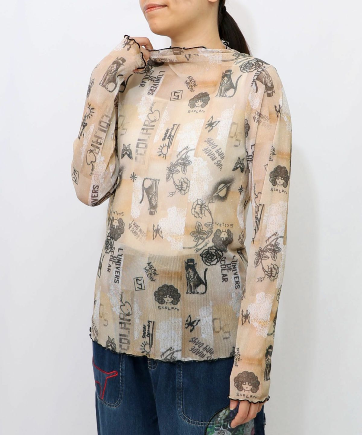 ラメニットソー3柄展開インナーT-16