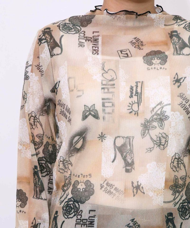 ラメニットソー3柄展開インナーT-20