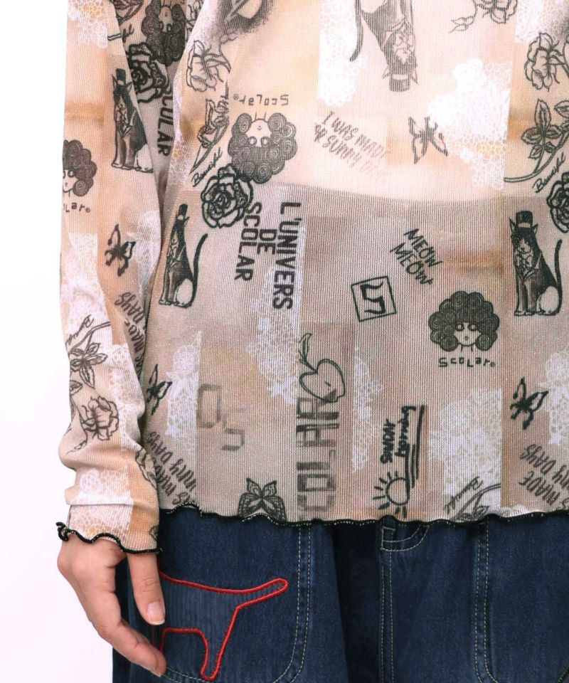 ラメニットソー3柄展開インナーT-21