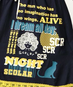 スカラーグラフィック柄 レース×サテンスカート-12