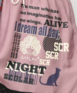 スカラーグラフィック柄 レース×サテンスカート-20