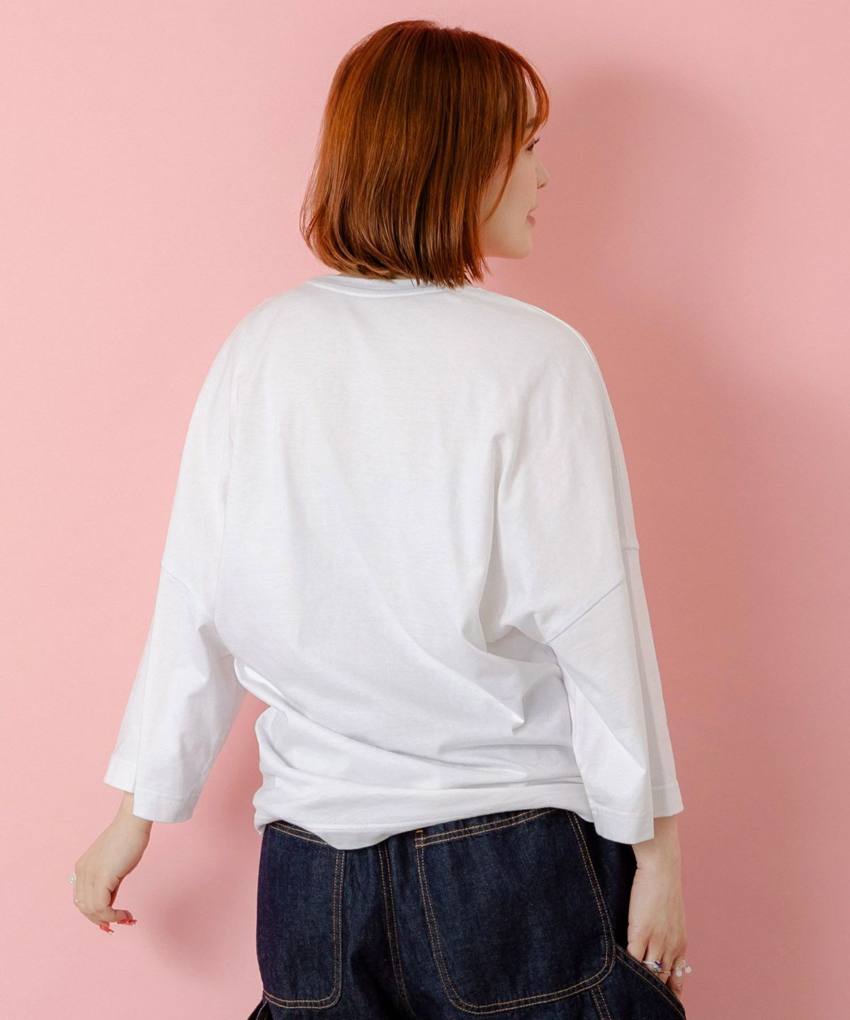 ウサギのきょむすび柄Tシャツ-5