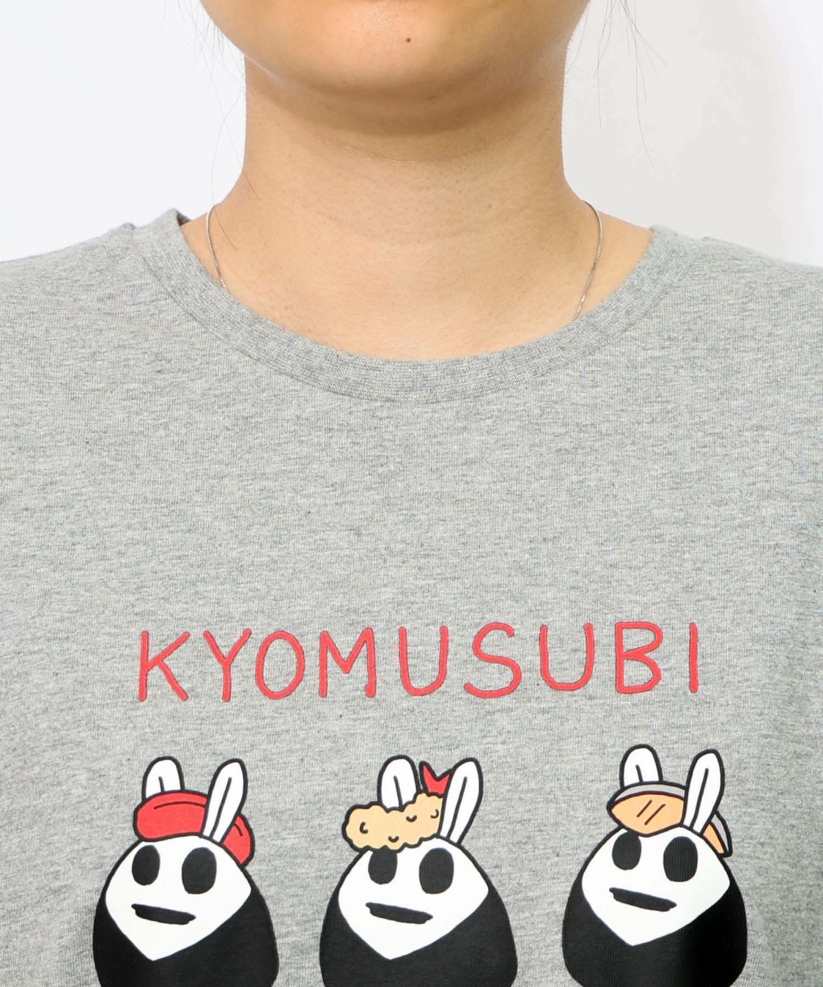 ウサギのきょむすび柄Tシャツ-23