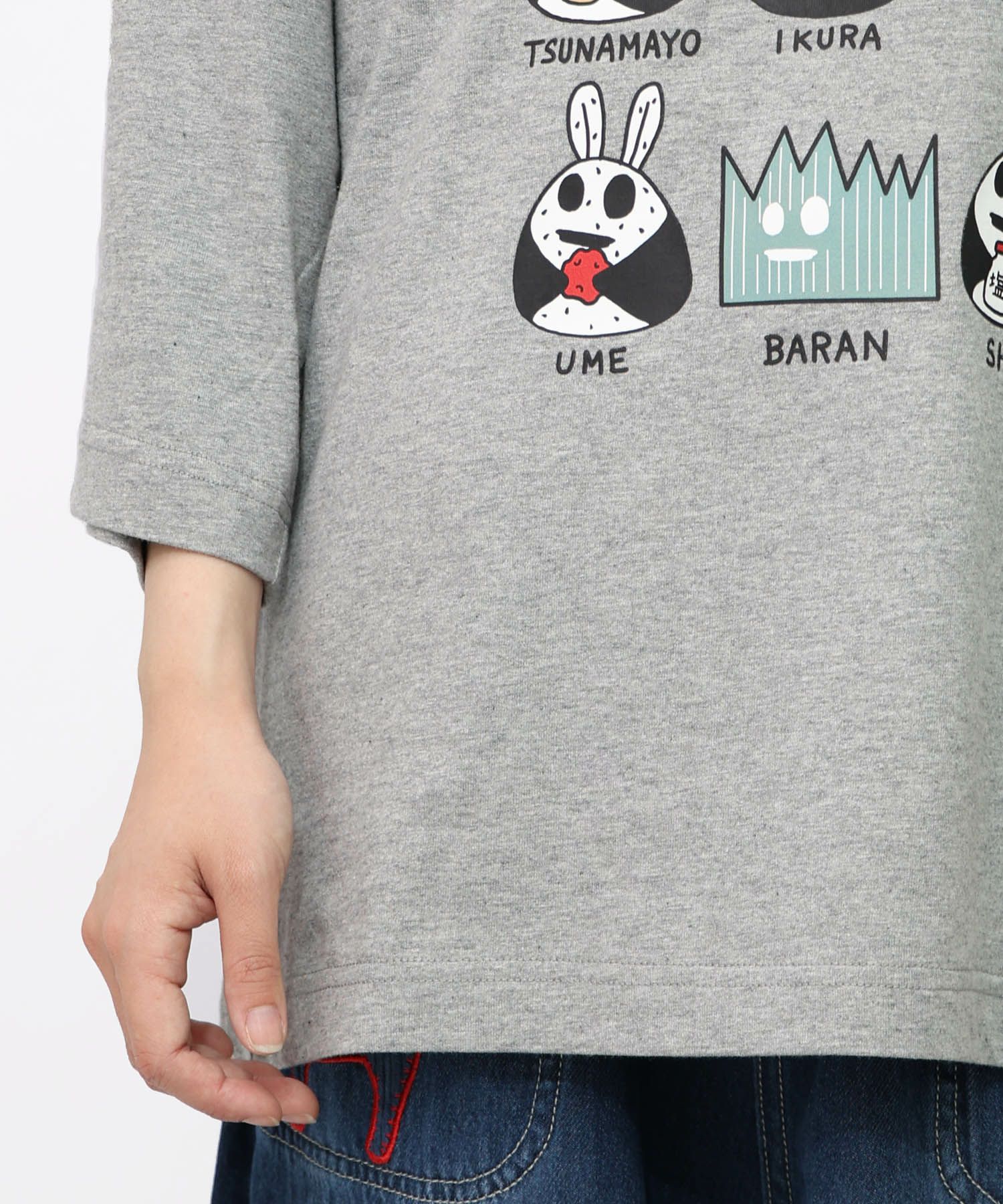 ウサギのきょむすび柄Tシャツ-25