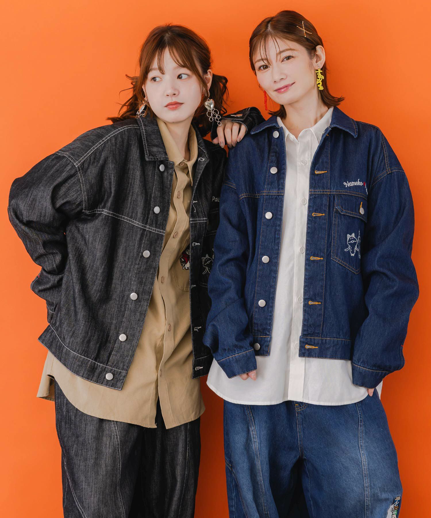 スカラーパリティ なめことネコずきんのおつかい デニムジャケット 353101：なめことネコずきんのおつかい デニムジャケットの通販-ScoLar